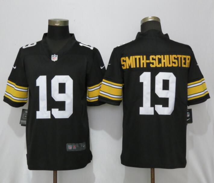Men Pittsburgh Steelers 19 Smith-schuster Nike Black Alternate Game NFL Jerseys